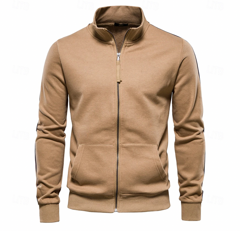 Falcord | Homme Veste Zippée Col Montant - Navy - Image 4