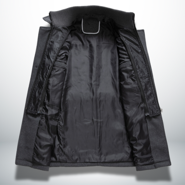 Falveron | Homme Manteau en Laine Hiver Col Montant - Image 6