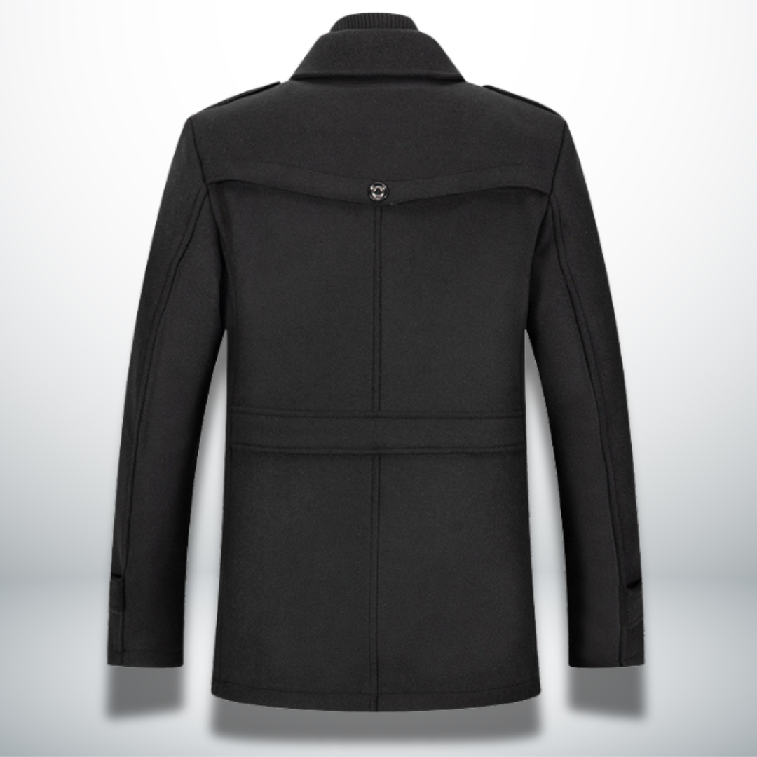 Falveron | Homme Manteau en Laine Hiver Col Montant - Image 7