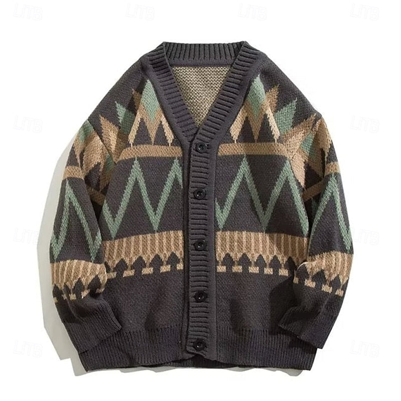 Falvindor | Homme Gilet Tricoté Motif Géométrique - Image 4