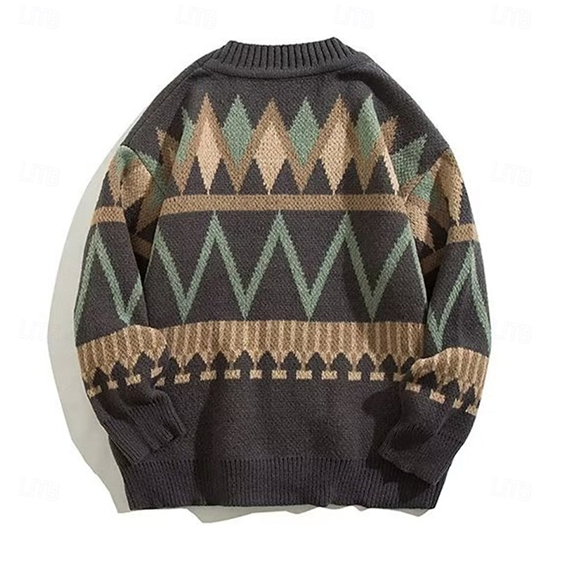 Falvindor | Homme Gilet Tricoté Motif Géométrique - Image 5