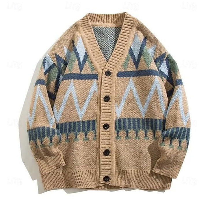 Falvindor | Homme Gilet Tricoté Motif Géométrique - Image 7