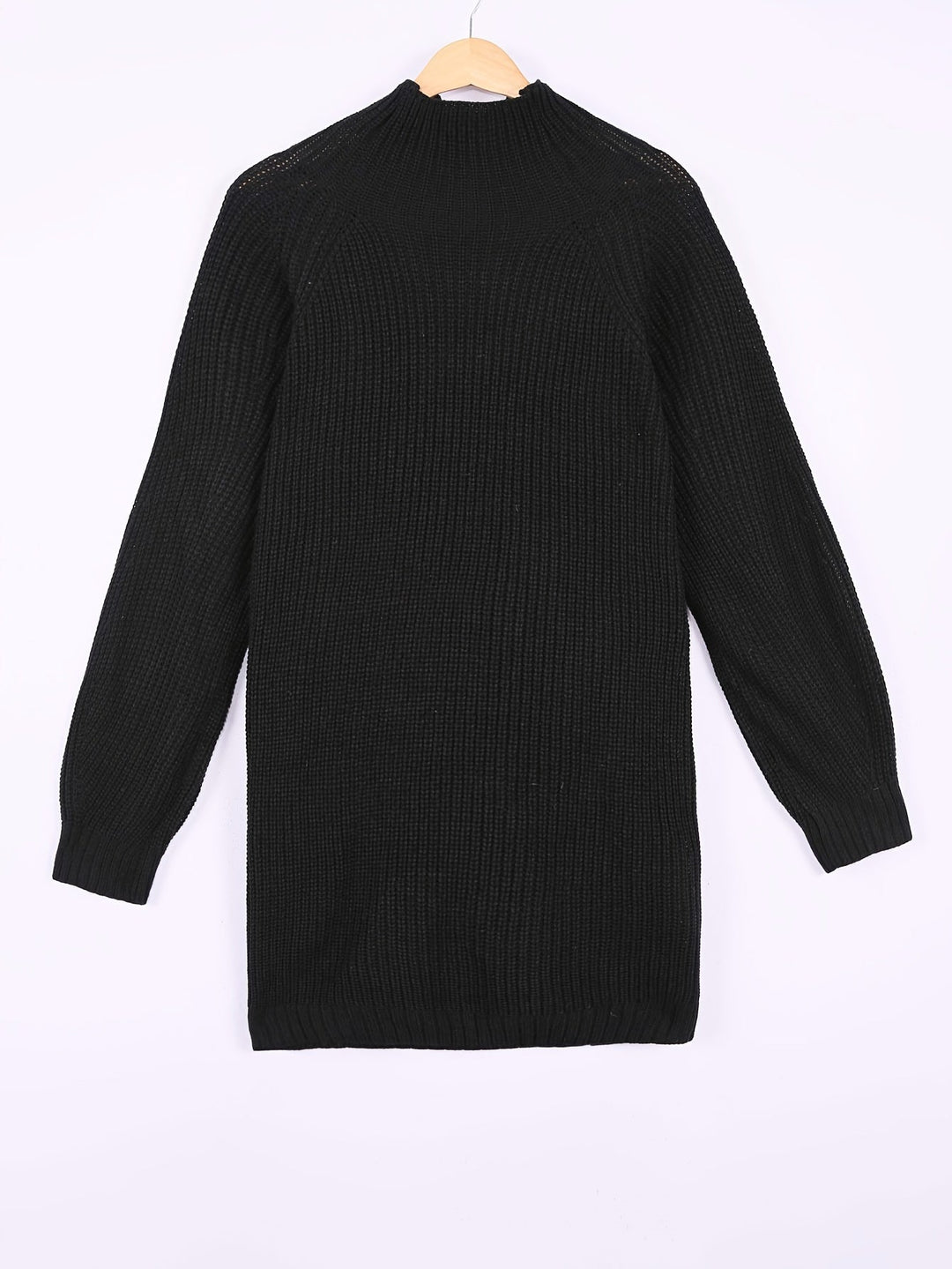Falvira | Femme Robe Pull Col Roulé Oversize - Dark Grey - Image 4