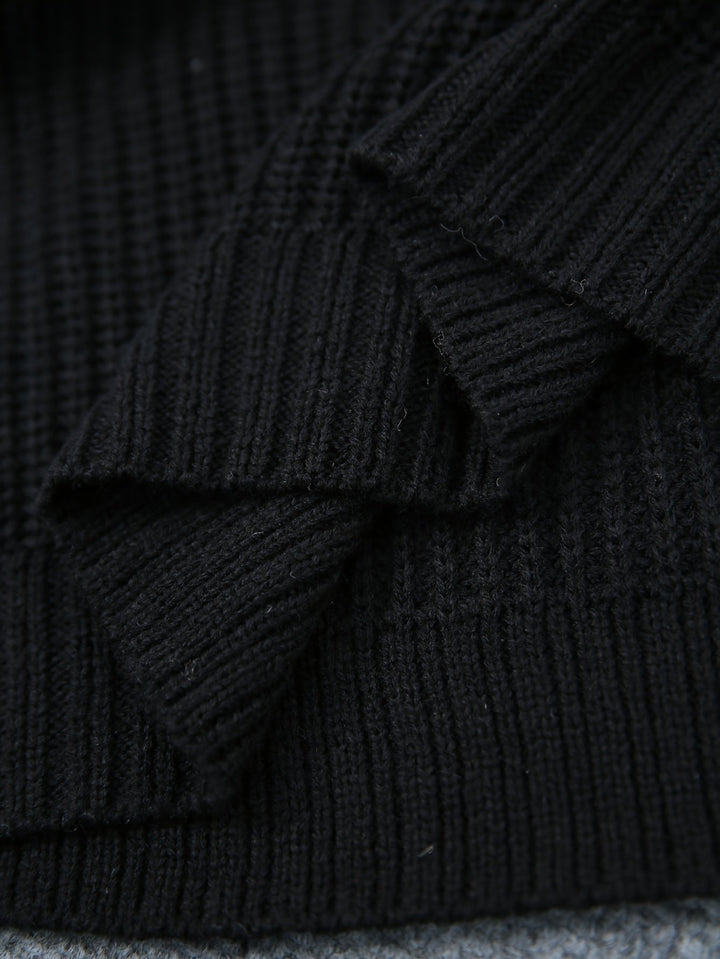 Falvira | Femme Robe Pull Col Roulé Oversize - Dark Grey - Image 5