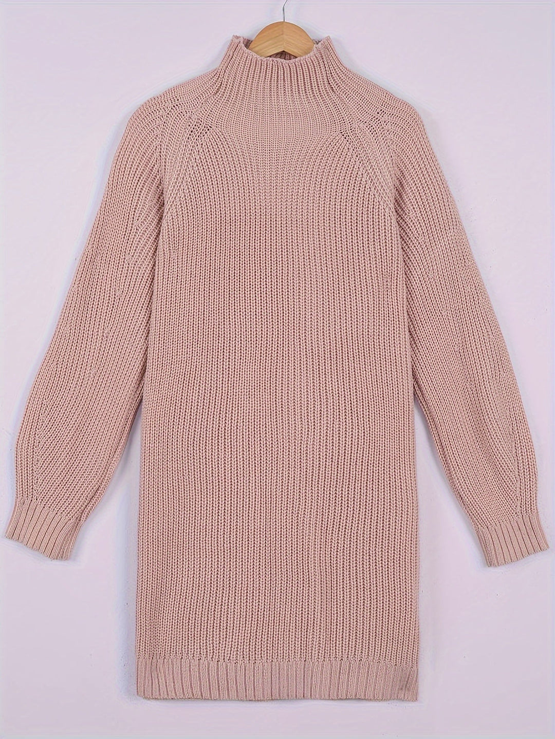 Falvira | Femme Robe Pull Col Roulé Oversize - Dark Grey - Image 8