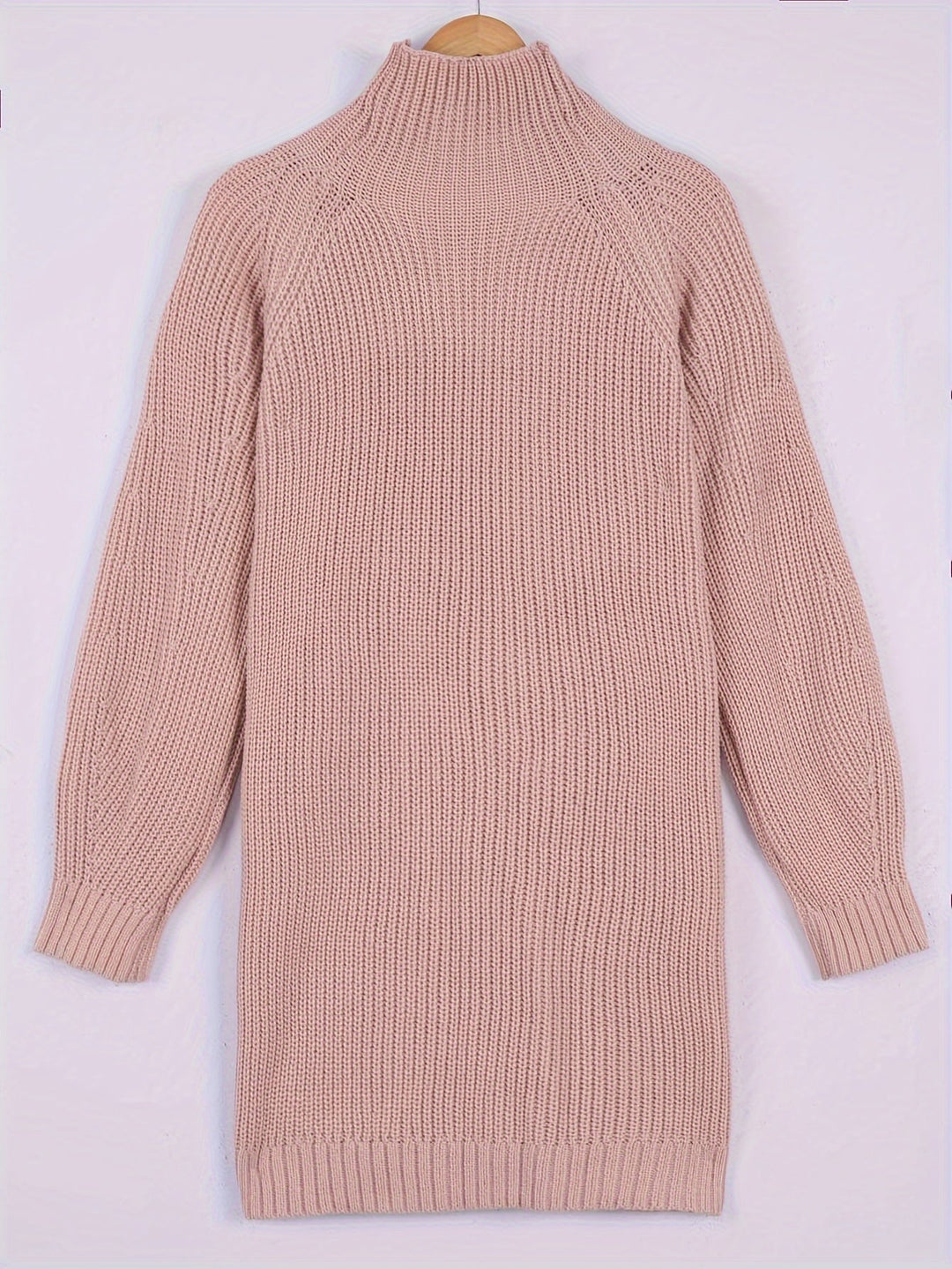 Falvira | Femme Robe Pull Col Roulé Oversize - Dark Grey - Image 9