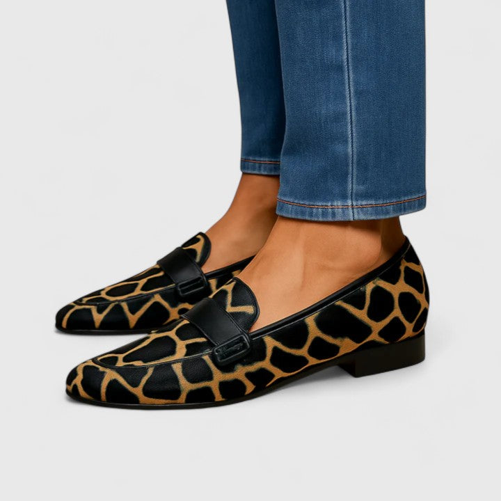 Falvène | Mocassin Femme Imprimé Animal Pointu - Image 1