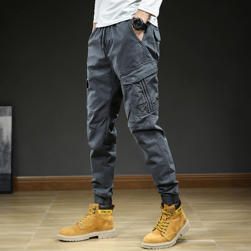 Falvorn | Homme Pantalon Cargo Jogging Poches Multiples - Image 2