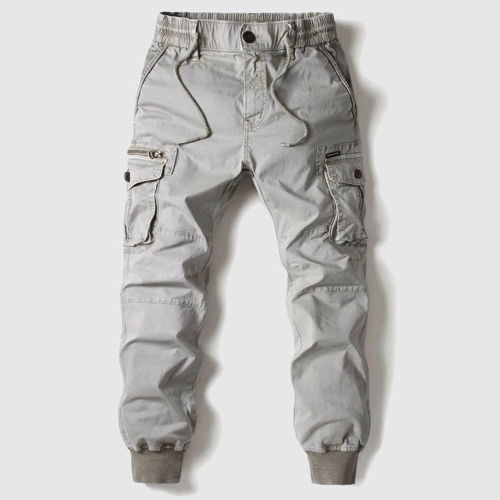 Falvran | Homme Pantalon Cargo Jogger Taille Élastique - Khaki - Image 3