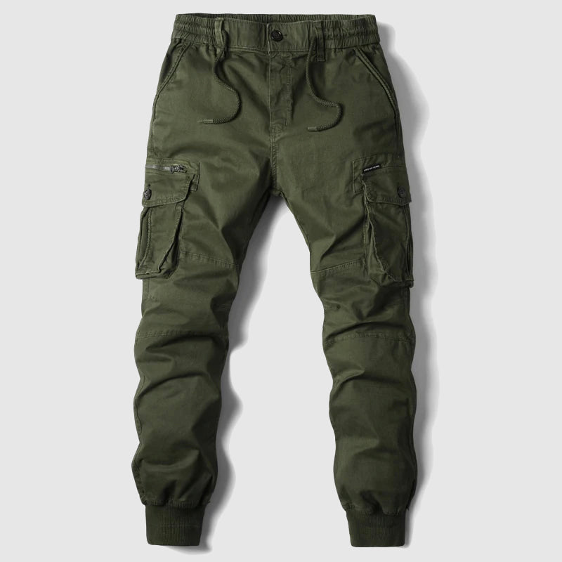 Falvran | Homme Pantalon Cargo Jogger Taille Élastique - Khaki - Image 6