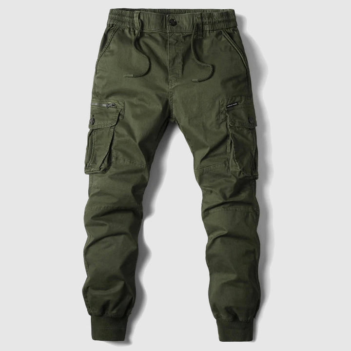 Falvran | Homme Pantalon Cargo Jogger Taille Élastique - Khaki - Image 6