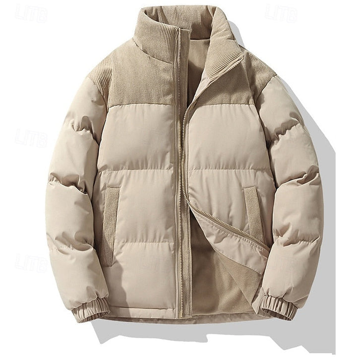 Falvric | Homme Doudoune Col Montant Matelassée Hiver - Beige - Image 1
