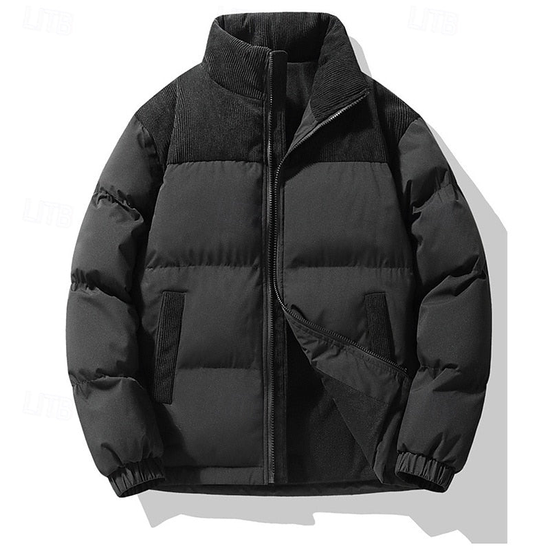 Falvric | Homme Doudoune Col Montant Matelassée Hiver - Beige - Image 6