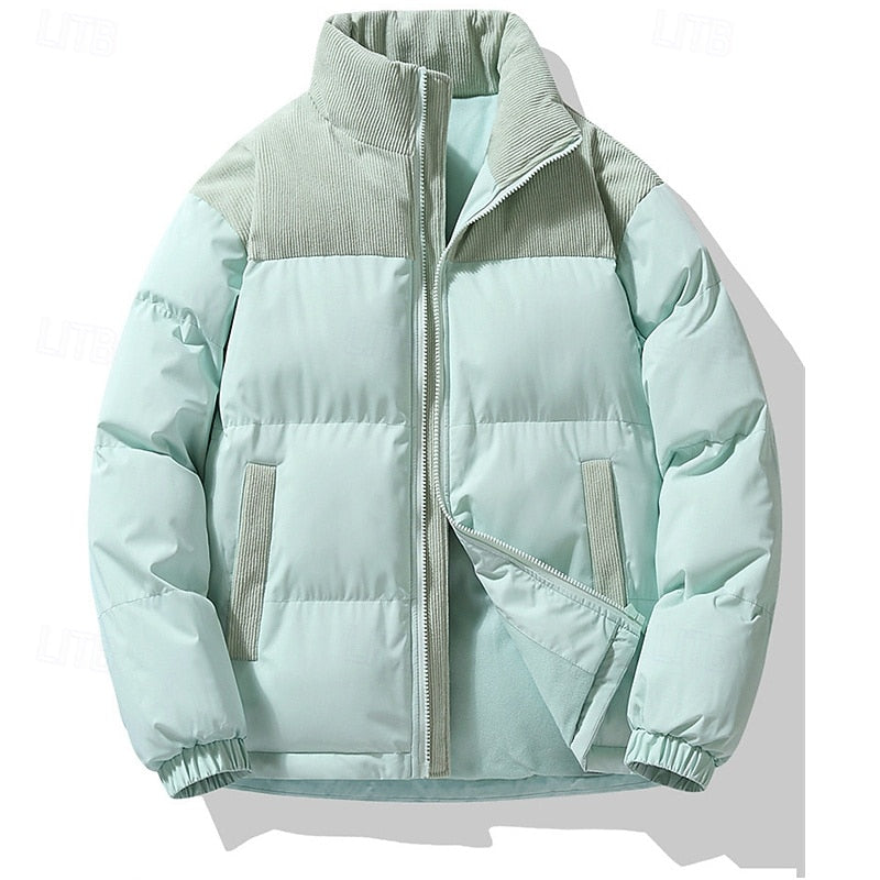 Falvric | Homme Doudoune Col Montant Matelassée Hiver - Beige - Image 7