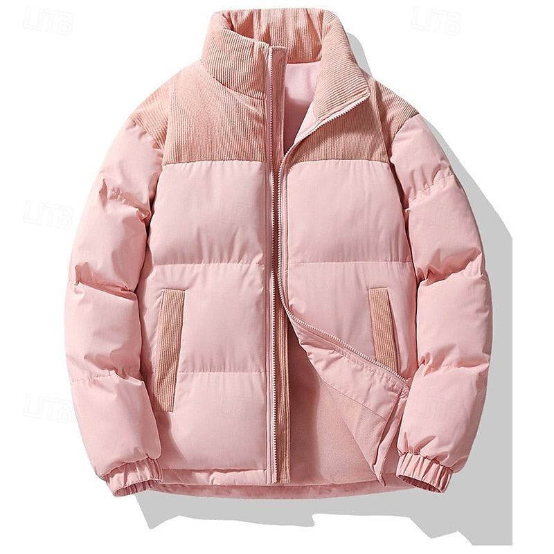 Falvric | Homme Doudoune Col Montant Matelassée Hiver - Beige - Image 8