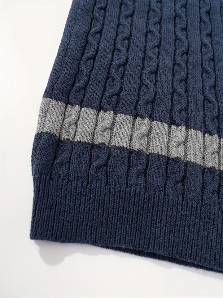 Falwenn | Pull Homme Col Rond Jacquard Tricolore - Image 17