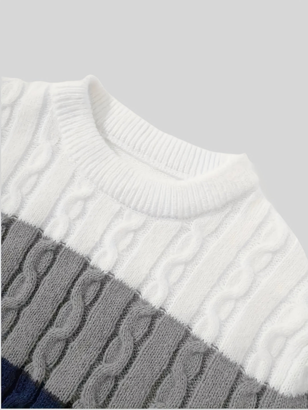Falwenn | Pull Homme Col Rond Jacquard Tricolore - Image 5