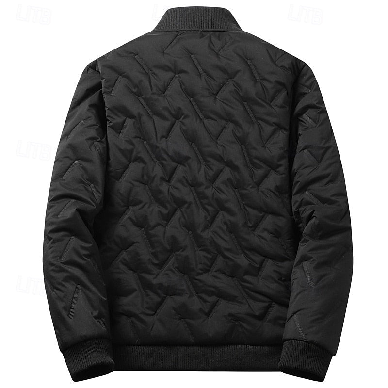 Fauvel | Homme Veste Matelassée Bomber Doublée Sherpa - Dark Grey - Image 6