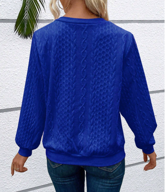 Félindore | Pull Femme Col Zippé Motif Torsadé - White - Image 19