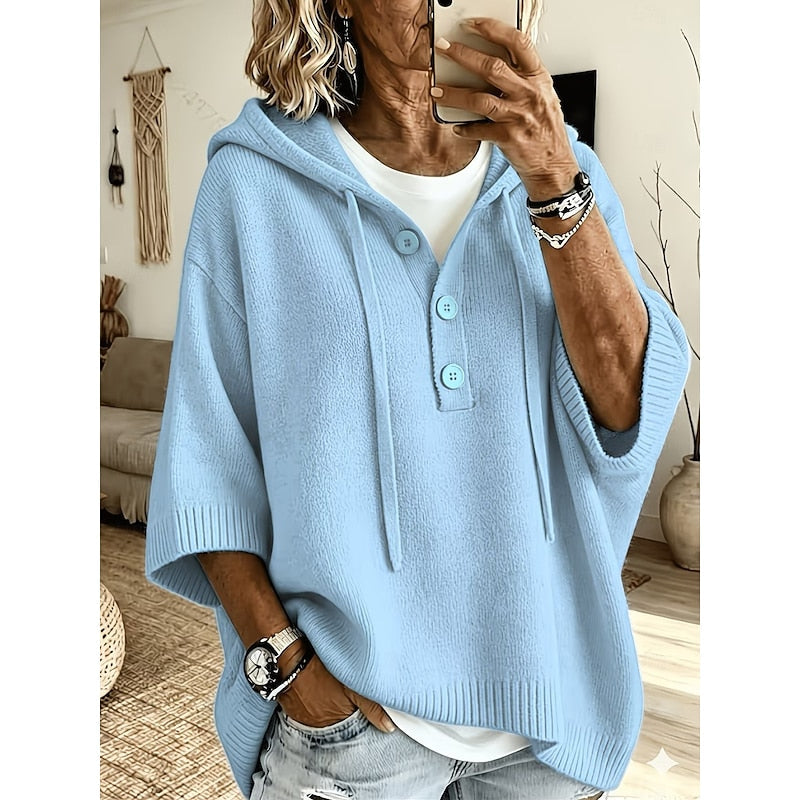 Félivorne | Pull Femme à Capuche Oversize - Light Blue - Image 1