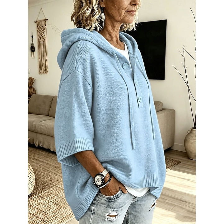 Félivorne | Pull Femme à Capuche Oversize - Light Blue - Image 2