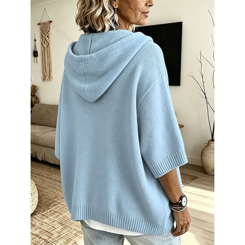 Félivorne | Pull Femme à Capuche Oversize - Light Blue - Image 3
