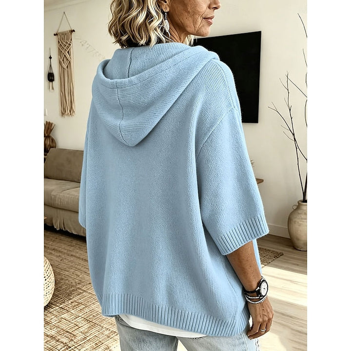 Félivorne | Pull Femme à Capuche Oversize - Light Blue - Image 3