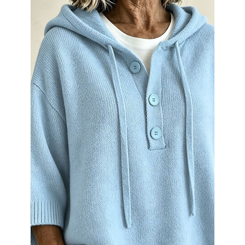 Félivorne | Pull Femme à Capuche Oversize - Light Blue - Image 4