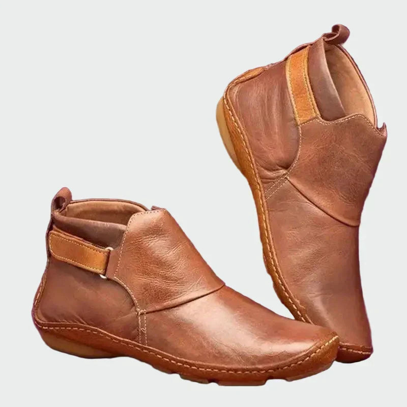 Félorie | Femme Bottines Cuir Slip-On Bride Latérale - Image 1