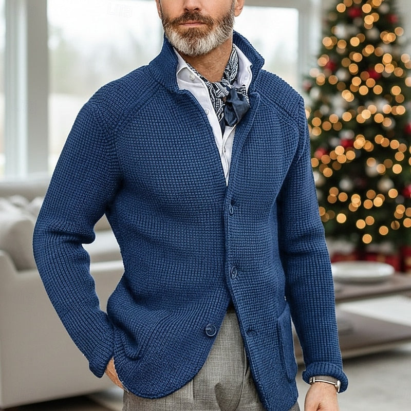 Florvan | Homme Gilet en Maille Col Montant - Cream - Image 2