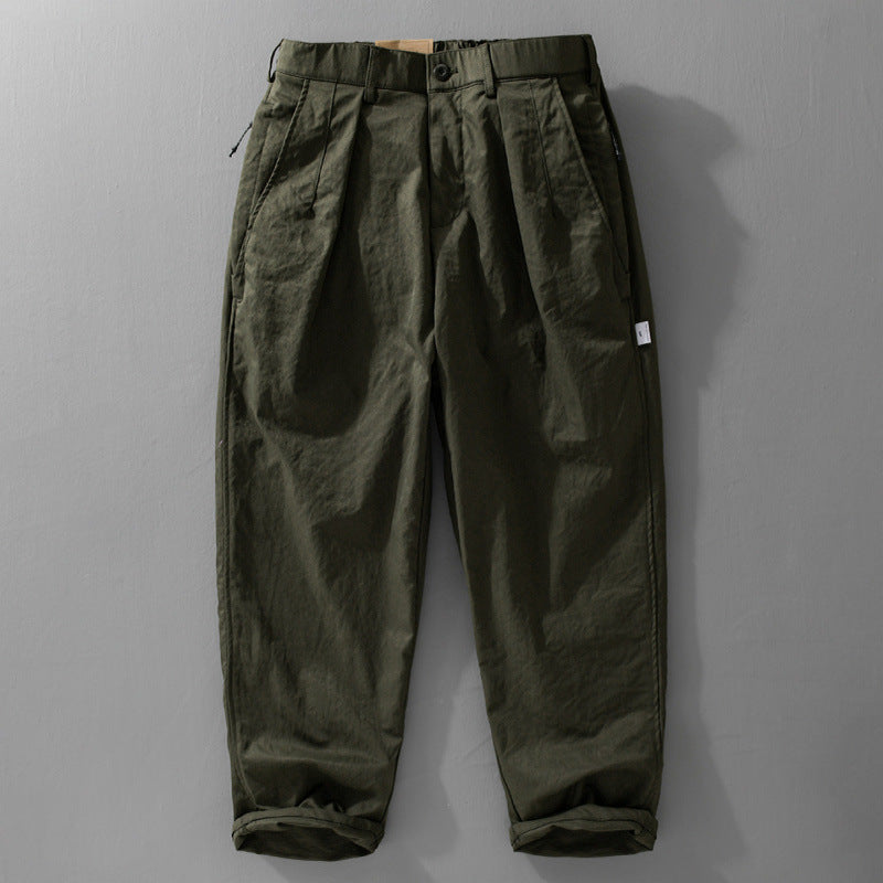 Galdren | Homme Pantalon Chino Ample à Plis - Black - Image 2