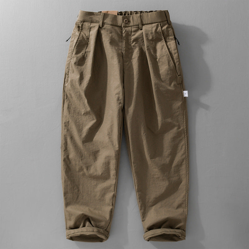 Galdren | Homme Pantalon Chino Ample à Plis - Black - Image 3