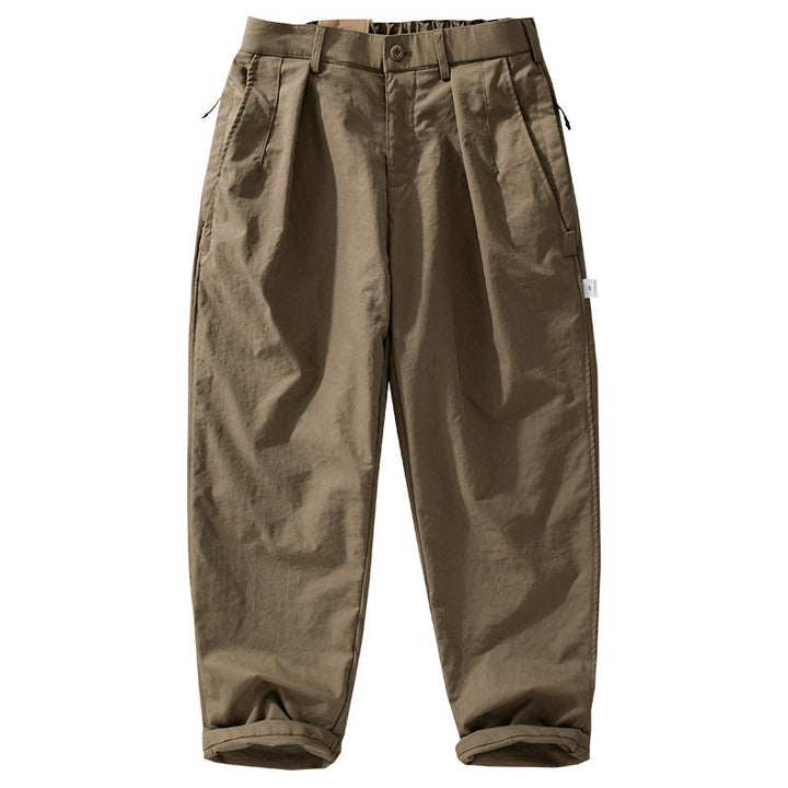 Galdren | Homme Pantalon Chino Ample à Plis - Black - Image 5
