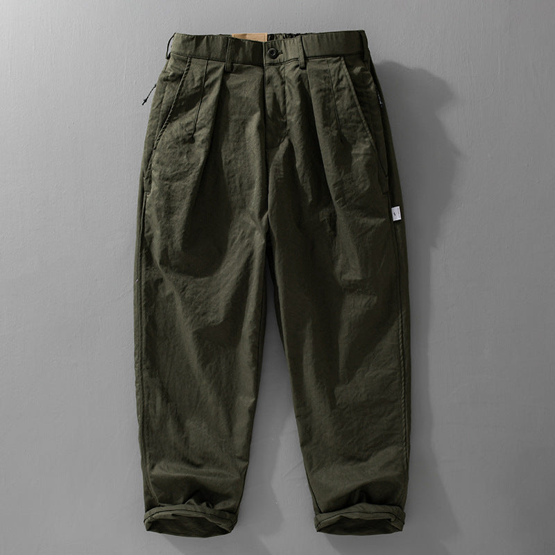Galdren | Homme Pantalon Chino Ample à Plis - Black - Image 6