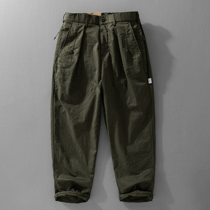 Galdren | Homme Pantalon Chino Ample à Plis - Black - Image 6