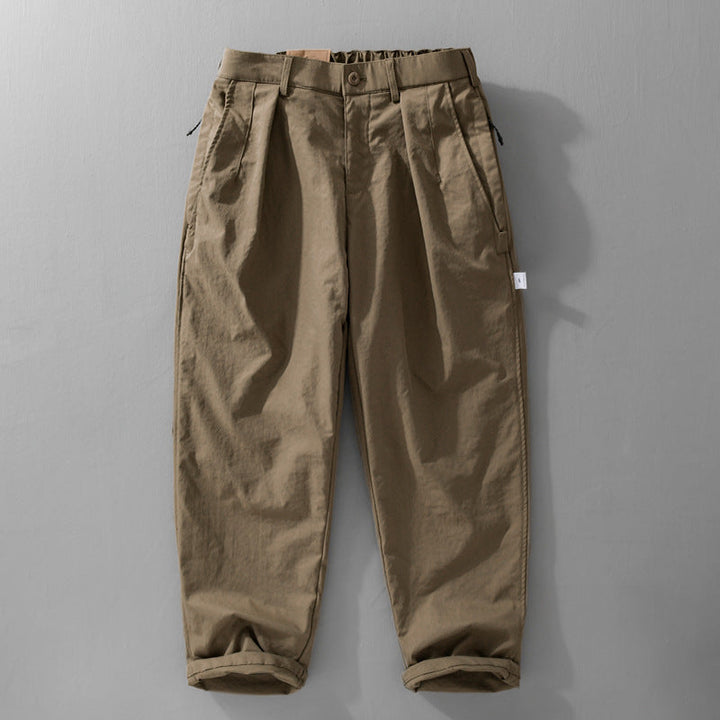 Galdren | Homme Pantalon Chino Ample à Plis - Black - Image 7