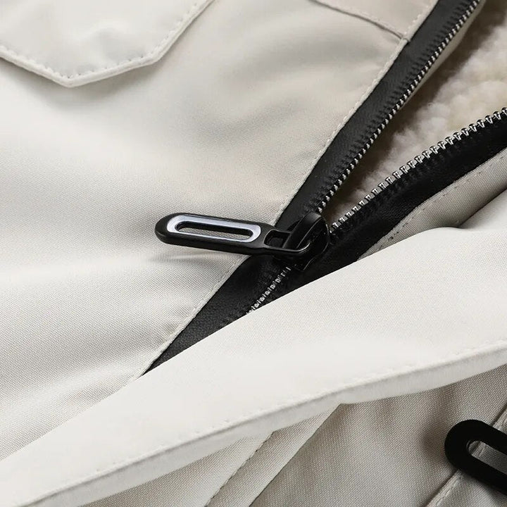 Galdric | Homme Parka Hiver Capuche Fourrure Doublée - White - Image 13