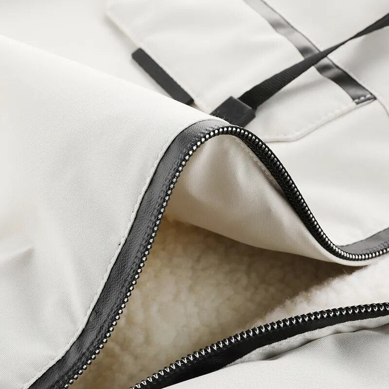 Galdric | Homme Parka Hiver Capuche Fourrure Doublée - White - Image 14