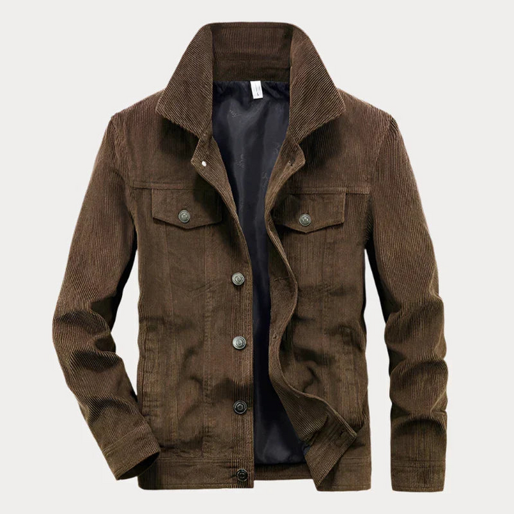 Galdwen | Homme Veste Velours Côtelé Coupe Classique - Brown - Image 1