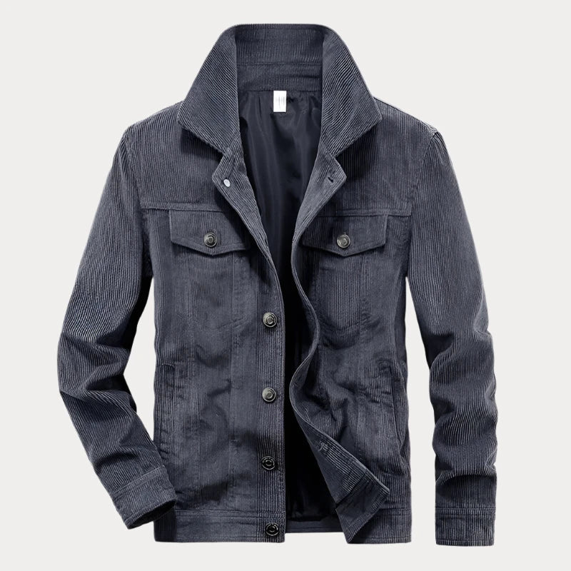 Galdwen | Homme Veste Velours Côtelé Coupe Classique - Brown - Image 3