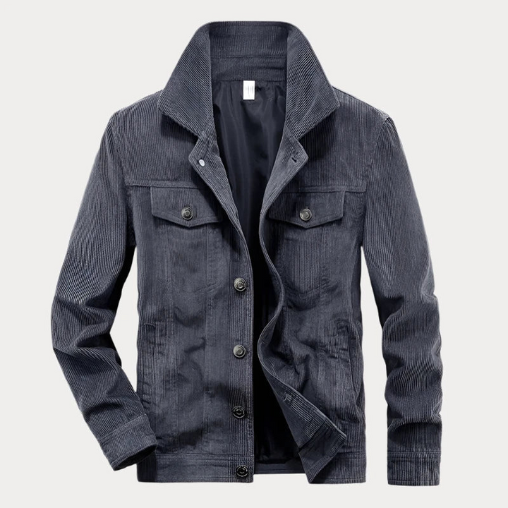 Galdwen | Homme Veste Velours Côtelé Coupe Classique - Brown - Image 3