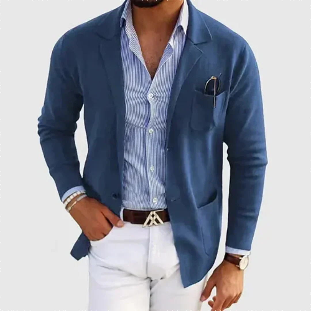 Galmord | Homme Veste Blazer Casual - Blue - Image 1