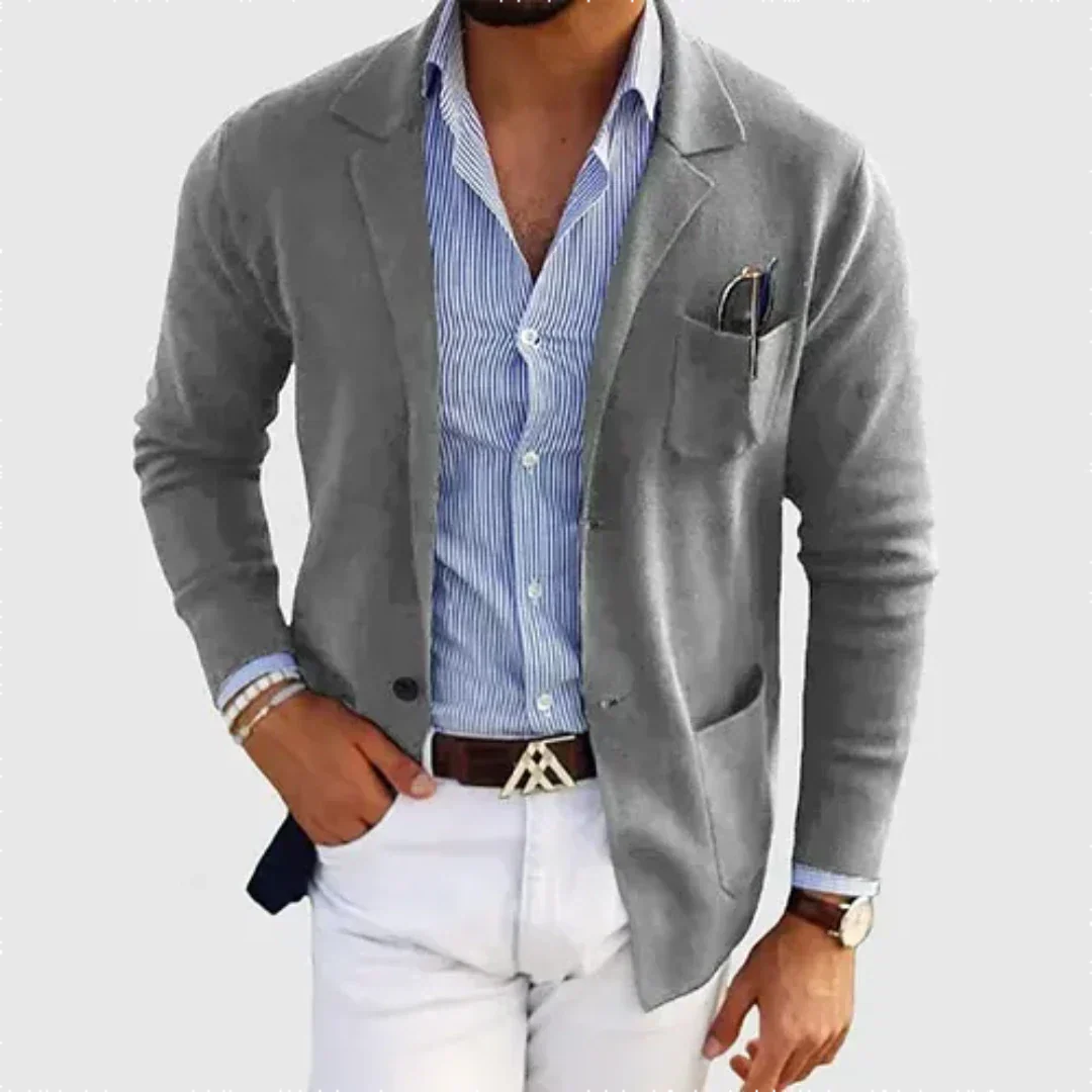 Galmord | Homme Veste Blazer Casual - Blue - Image 5