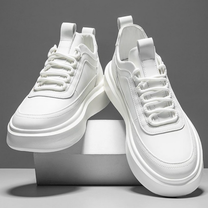 Galteven | Basket Homme Blanche Semelle Épaisse - White - Image 1