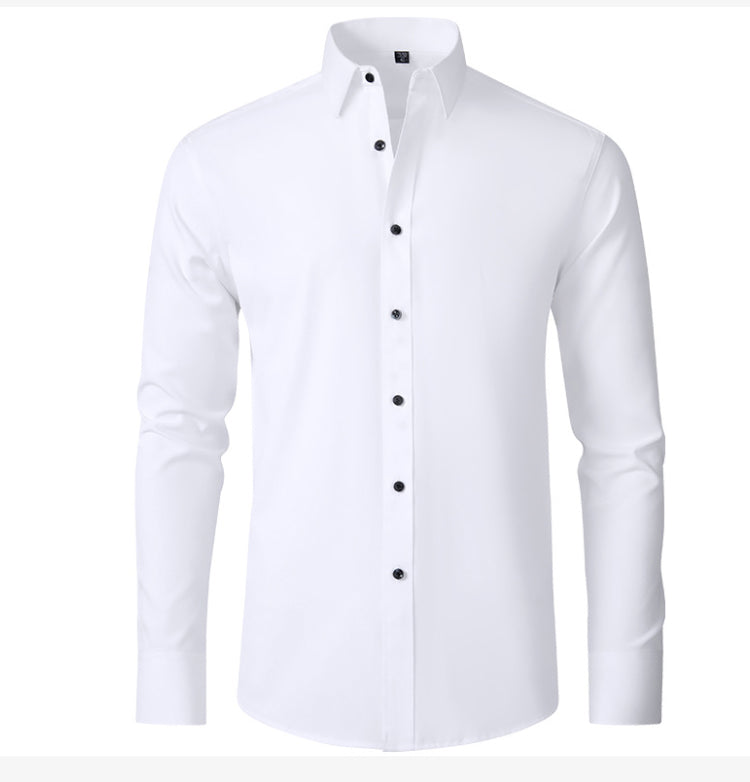 Galtoven | Homme Chemise Slim Manches Longues - White - Image 1