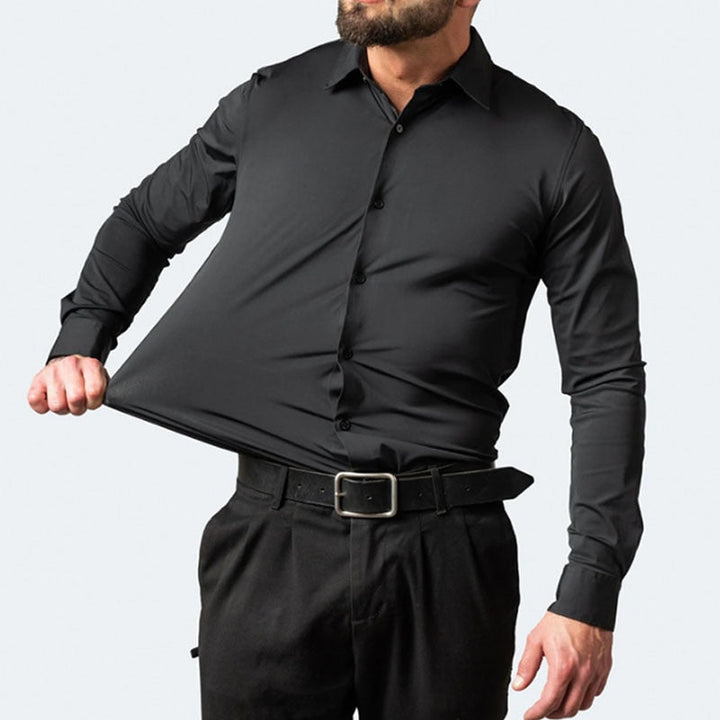 Galtoven | Homme Chemise Slim Manches Longues - White - Image 10