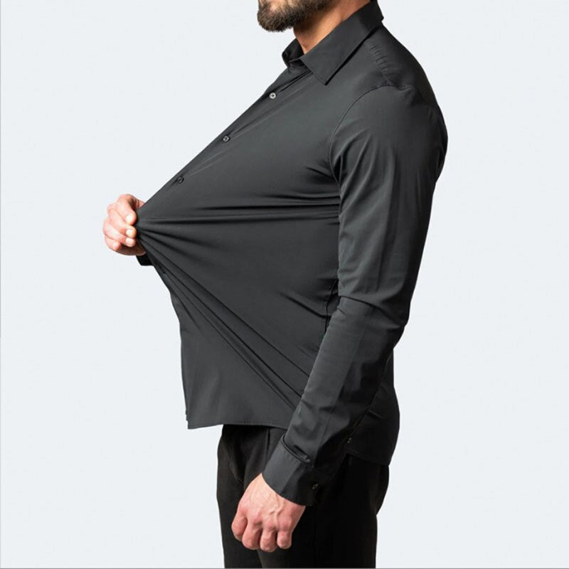 Galtoven | Homme Chemise Slim Manches Longues - White - Image 11