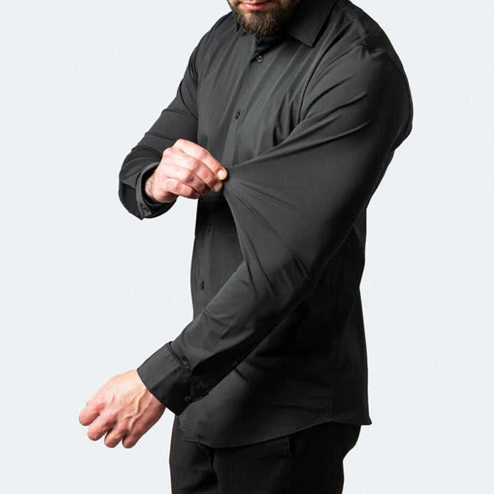 Galtoven | Homme Chemise Slim Manches Longues - White - Image 13