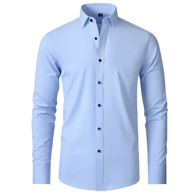 Galtoven | Homme Chemise Slim Manches Longues - White - Image 3