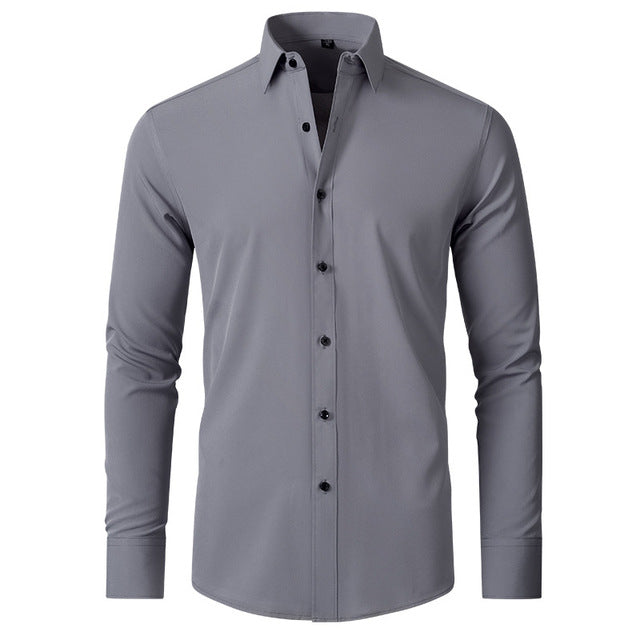 Galtoven | Homme Chemise Slim Manches Longues - White - Image 4